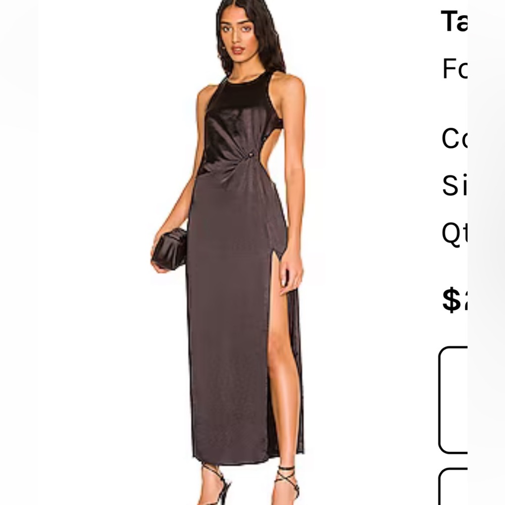 For Love and Lemons Taliah black maxi dress